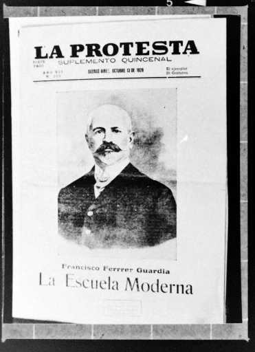 Portada de La Protesta dedicada a Ferrer