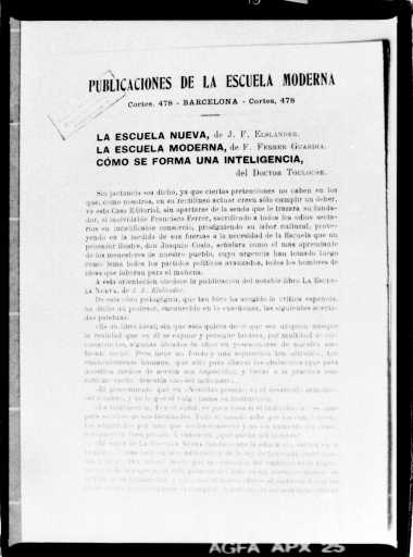 Editorial de presentació de 'La Escuela Nueva'