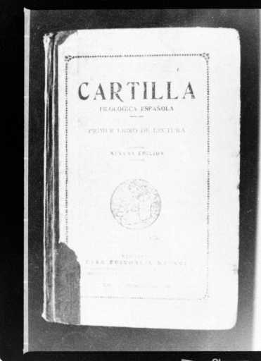 Portada de la"Cartilla filológica española" 