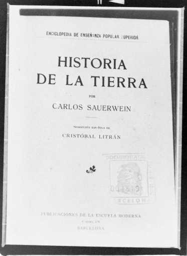 Portada de 'Historia de la Tierra' de Carlos Sauerwein