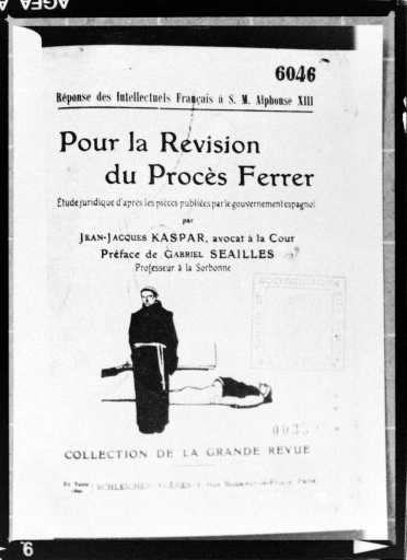 Portada de 'Pour la revision du Procès Ferrer' 