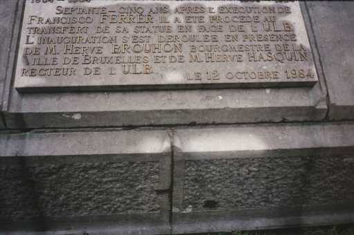 Placa del Monument a Brusel·les