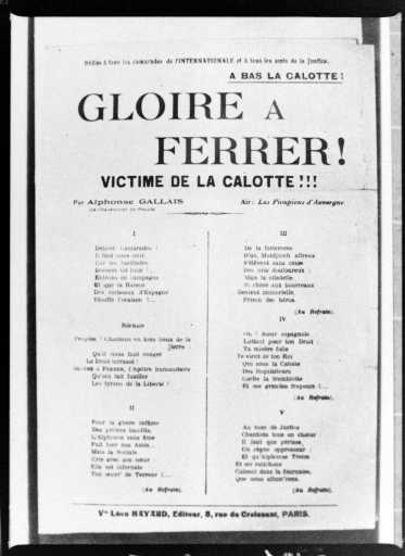 Poema d'Alphonse Gallais dedicat a Ferrer