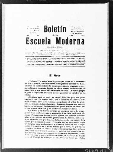 Boletín de la Escuela Moderna