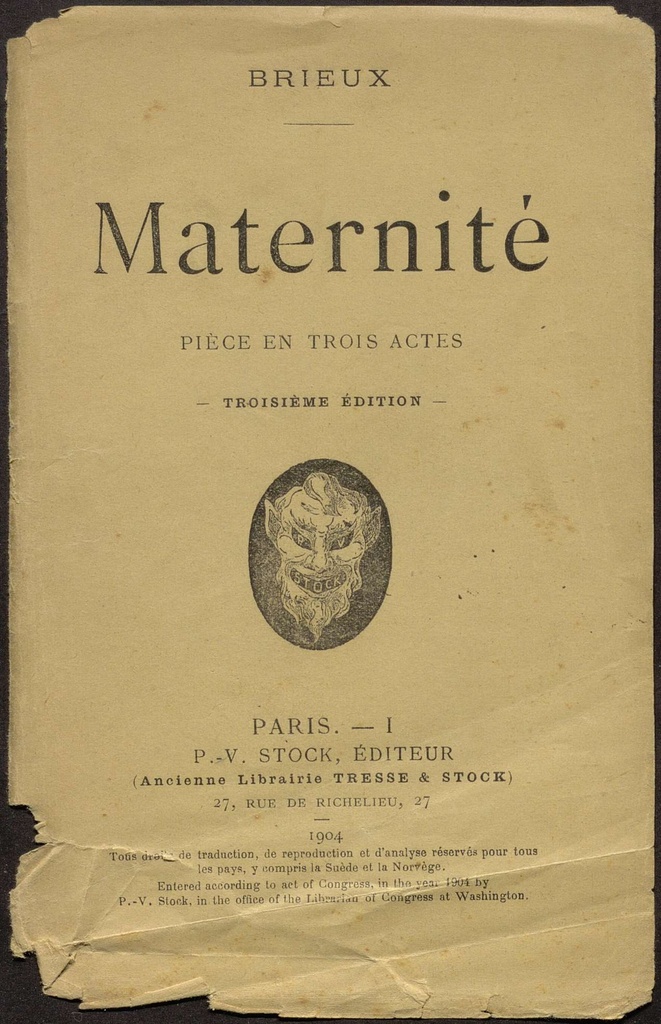 Maternité. Piece en trois actes
