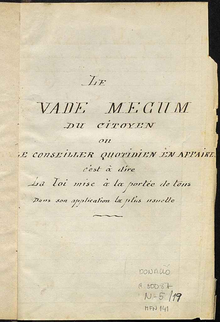 Le vade-mecum des citoyen