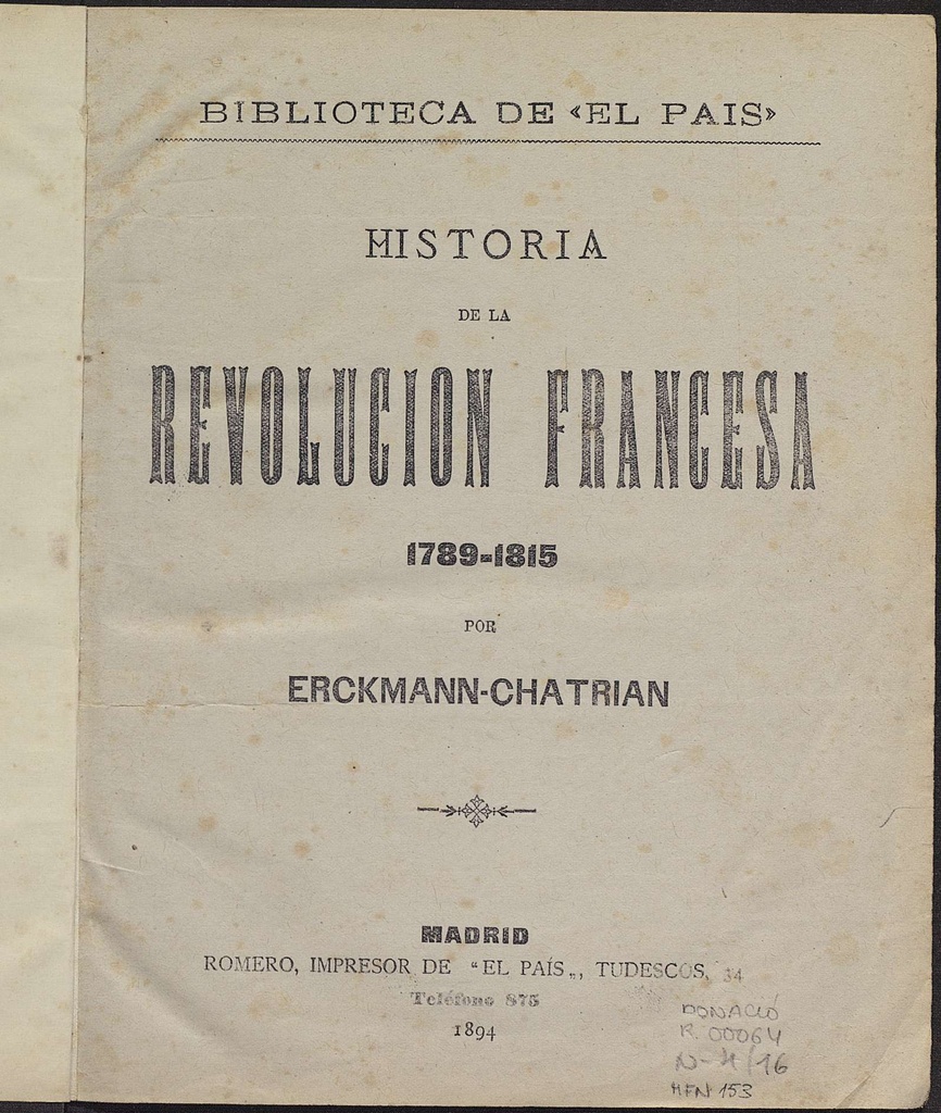 Historia de la Revoluci&oacute;n Francesa: 1789-1815