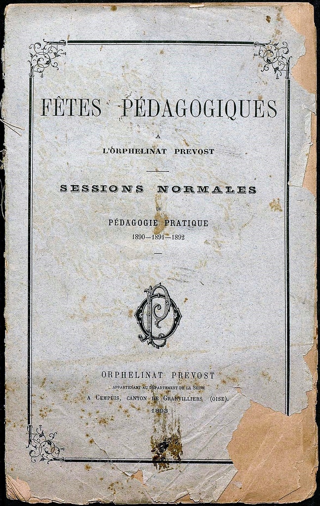 Fêtes pédagogiques à l’Orphelinat Prevost