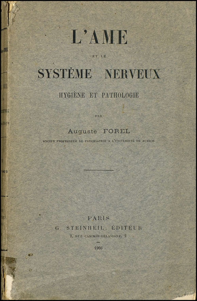 L'ame et le système nerveux. Higiène et pathologie