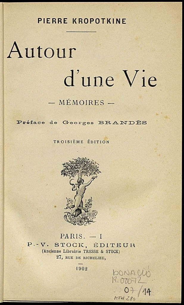 Autour d'une vie. Mémoires
