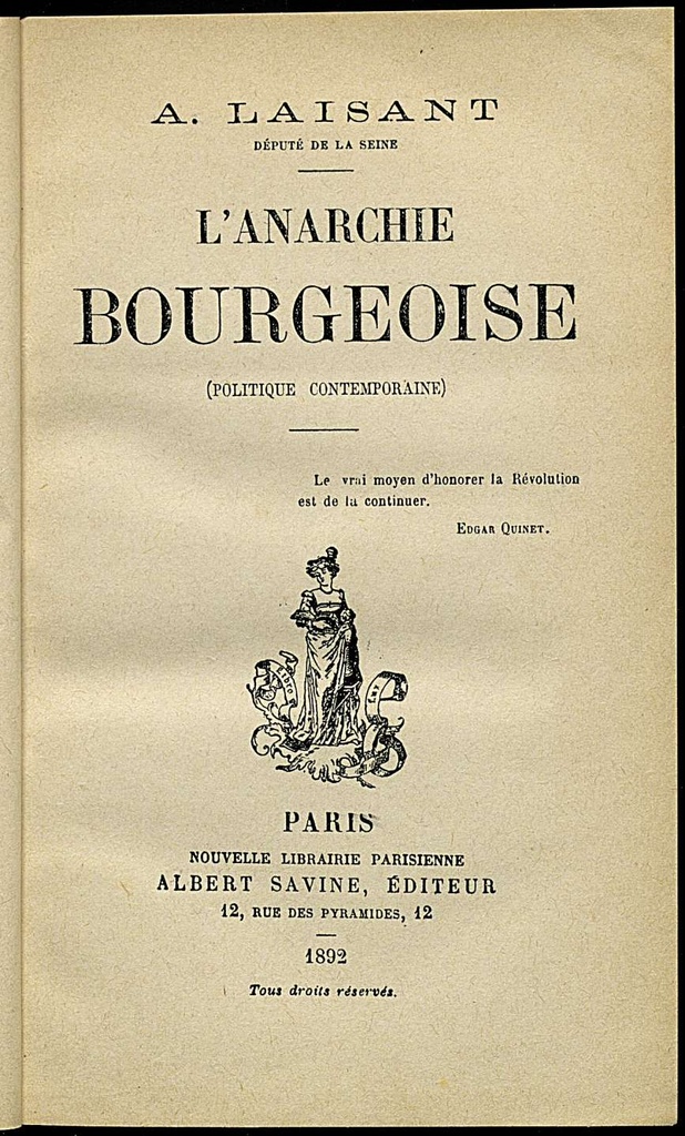 L'anarchie bourgeoise