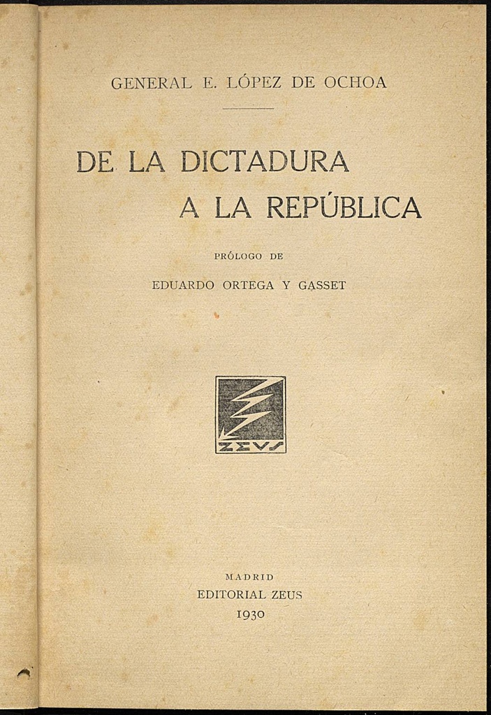 De la dictadura a la República