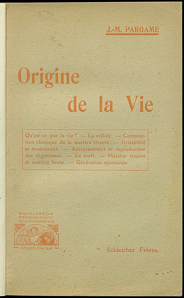 L'origine de la vie