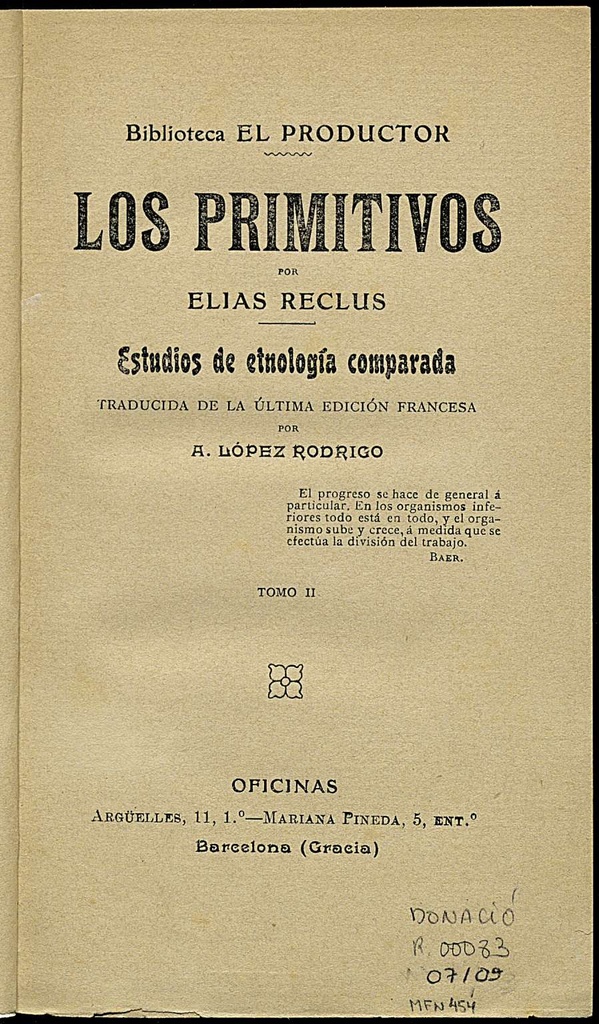 Los primitivos. Vol II