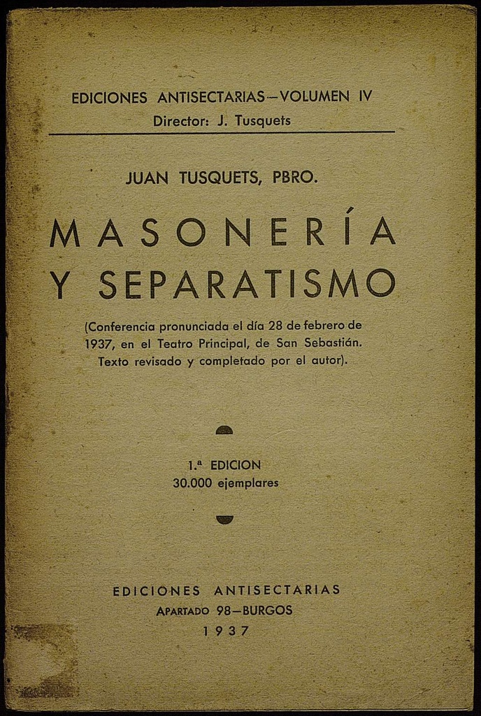 Masonería y separatismo
