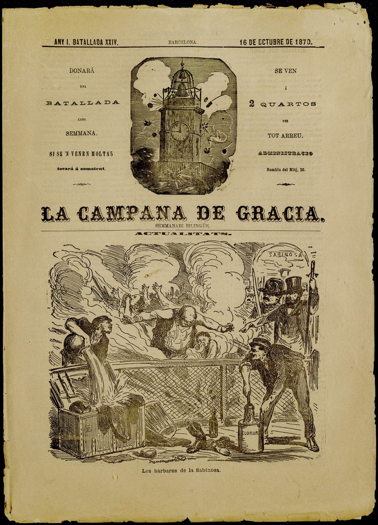 La Campana de Gràcia. Any I. Batallada 24 (16-10-1870)