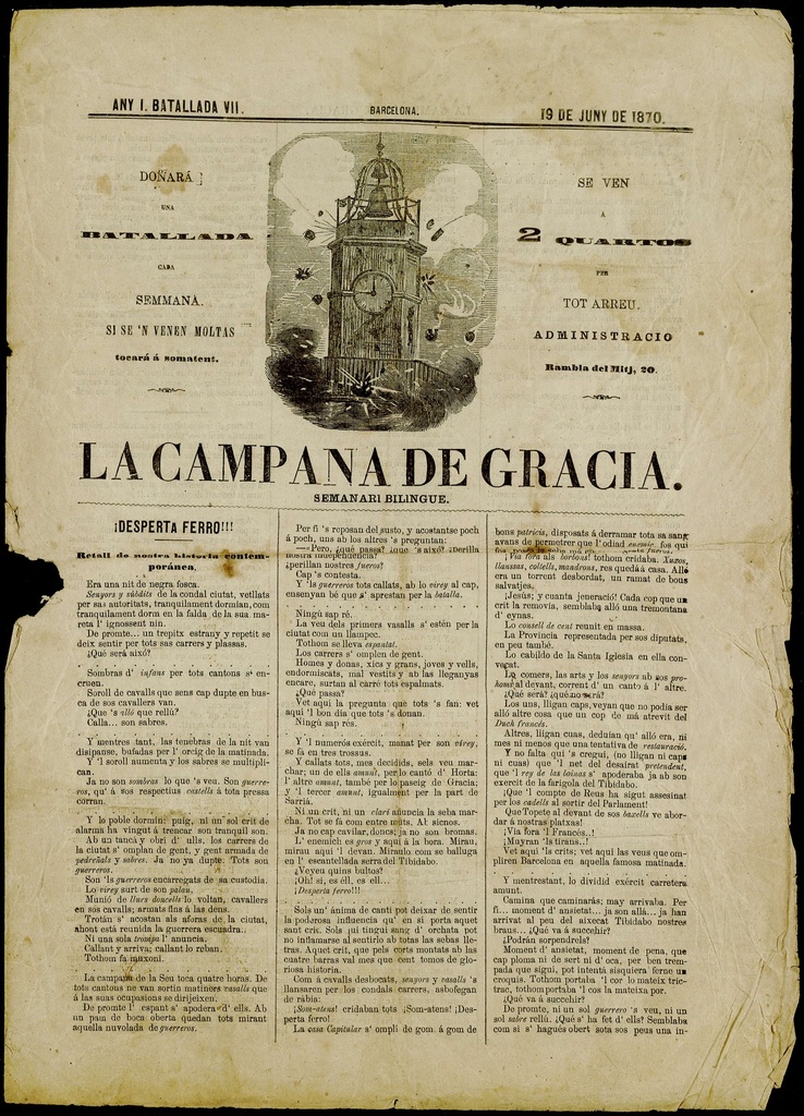 La Campana de Gràcia - Any I Batallada VII (19-06-1870)