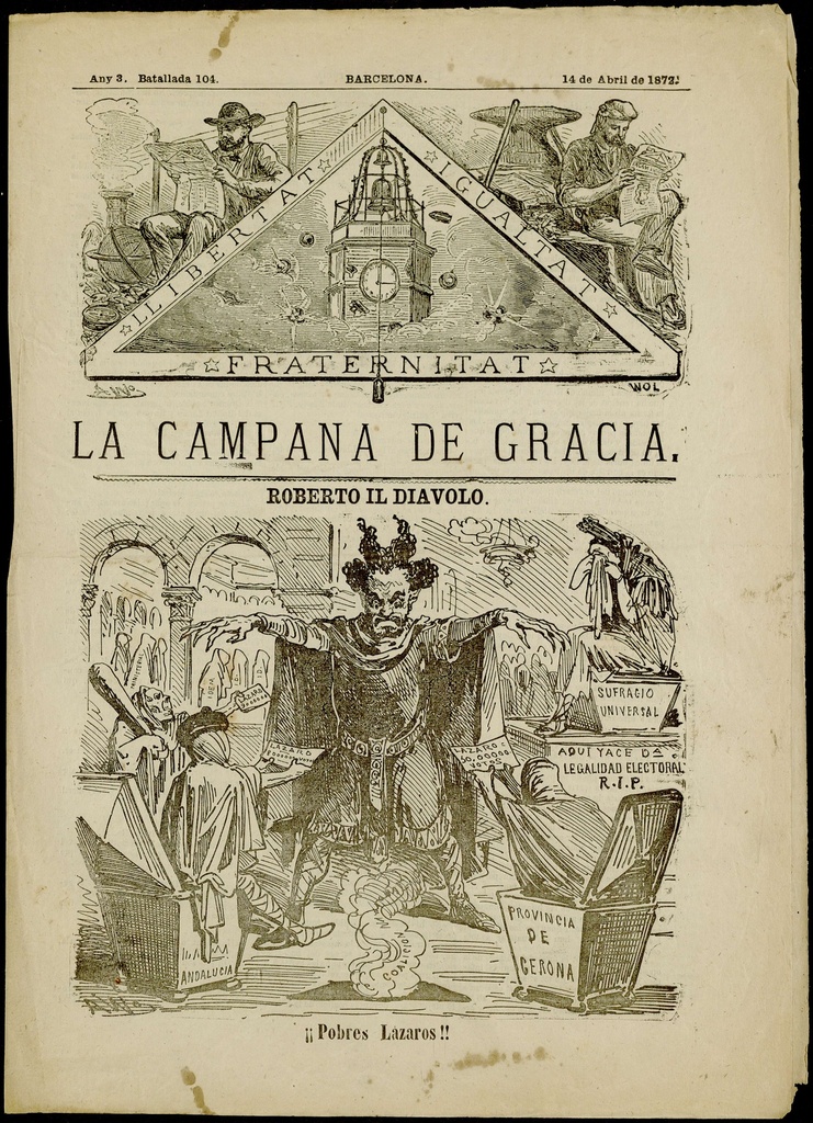 La Campana de Gràcia - Any III Batallada 104 (14-04-1872)