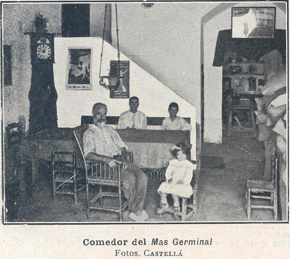 Josep Ferrer i Guàrdia al menjador de Mas Germinal