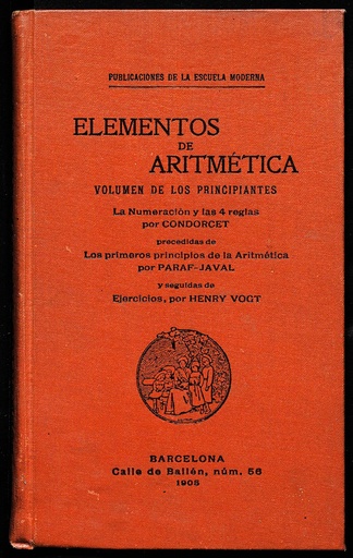 [N7/05 - R-0009] Elementos de aritmética. Volumen de los principiantes