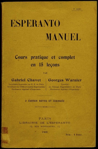 [N6/21 - R-0050] Esperanto manuel