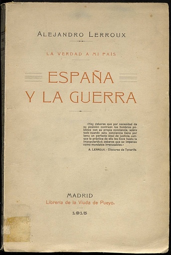 [N6/42 - R-0288] España y la guerra. La verdad a mi país