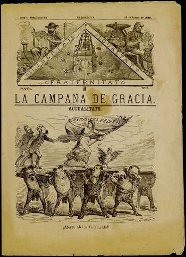 [digitalitzat - R-1283] La Campana de Gràcia - Any III Batallada 112 (25-07-1872)