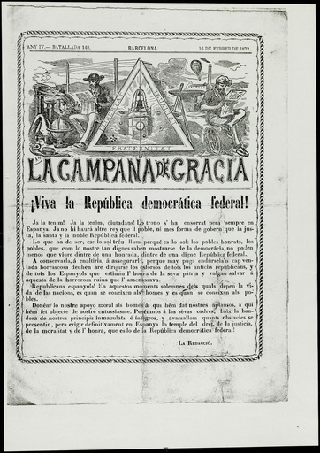[digitalitzat - R-1288] La Campana de Gràcia - Any IV Batallada 148 (16-02-1873)