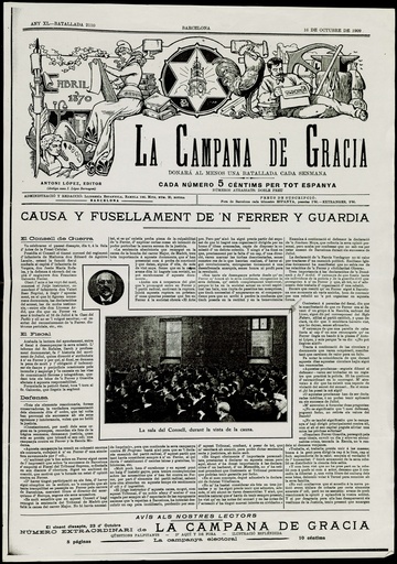 [digitalitzat - R-1294] La Campana de Gràcia - Any XL Batallada 2110 (16-10-1909)